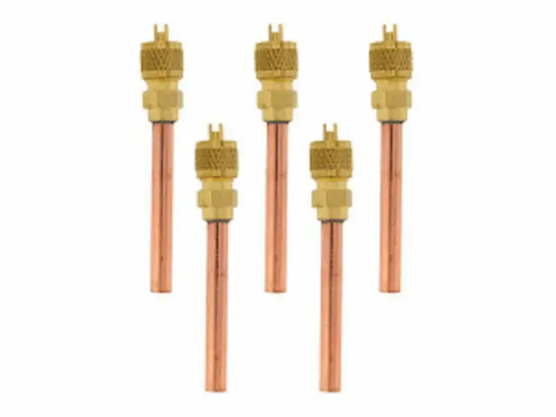 APS 5020 1/4" Copper Access Valves With Valve Core & Remover 5 Pack